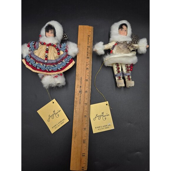 Kurt S. Adler Handcrafted Eskimo Jocelyn Mostrom Doll Ornaments - Lot Of 2 - Picture 4 of 10